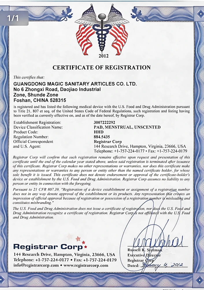 Ảnh chứng nhận FDA Magic